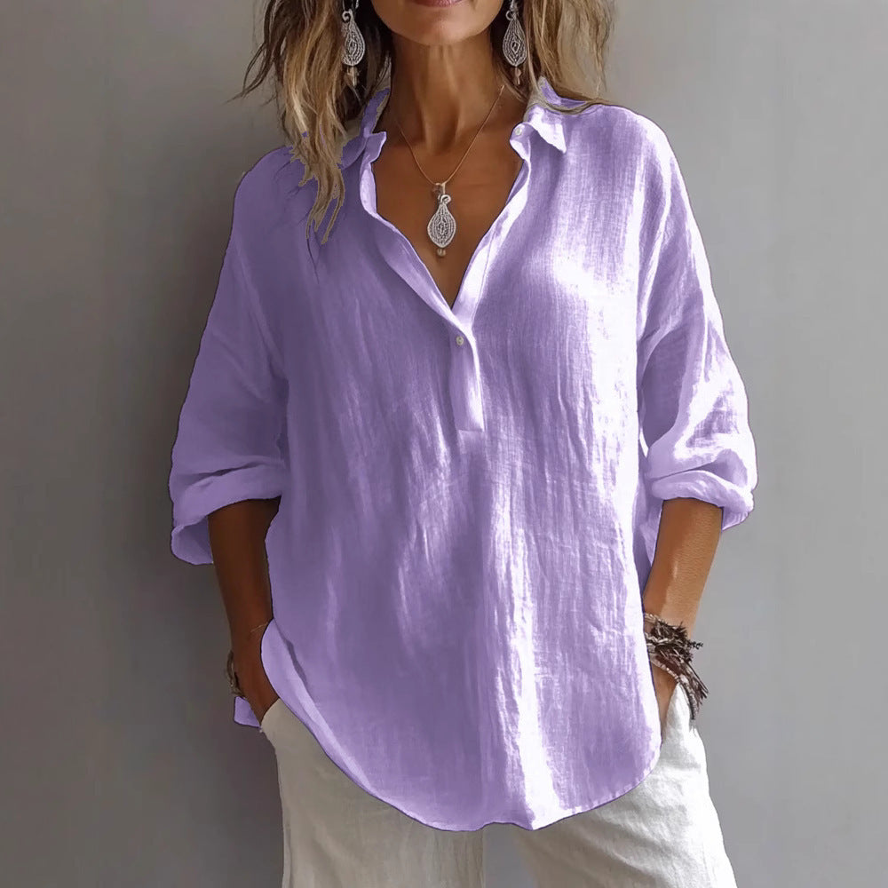 Magda | Bluză V-Neck Fără Efort