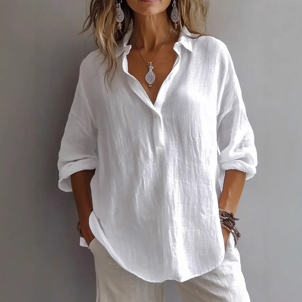 Magda | Bluză V-Neck Fără Efort