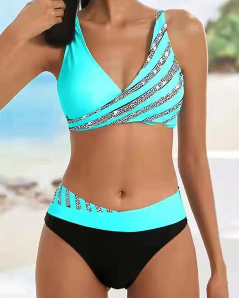 Mona - Bikini Imprimat în Nuante Cald