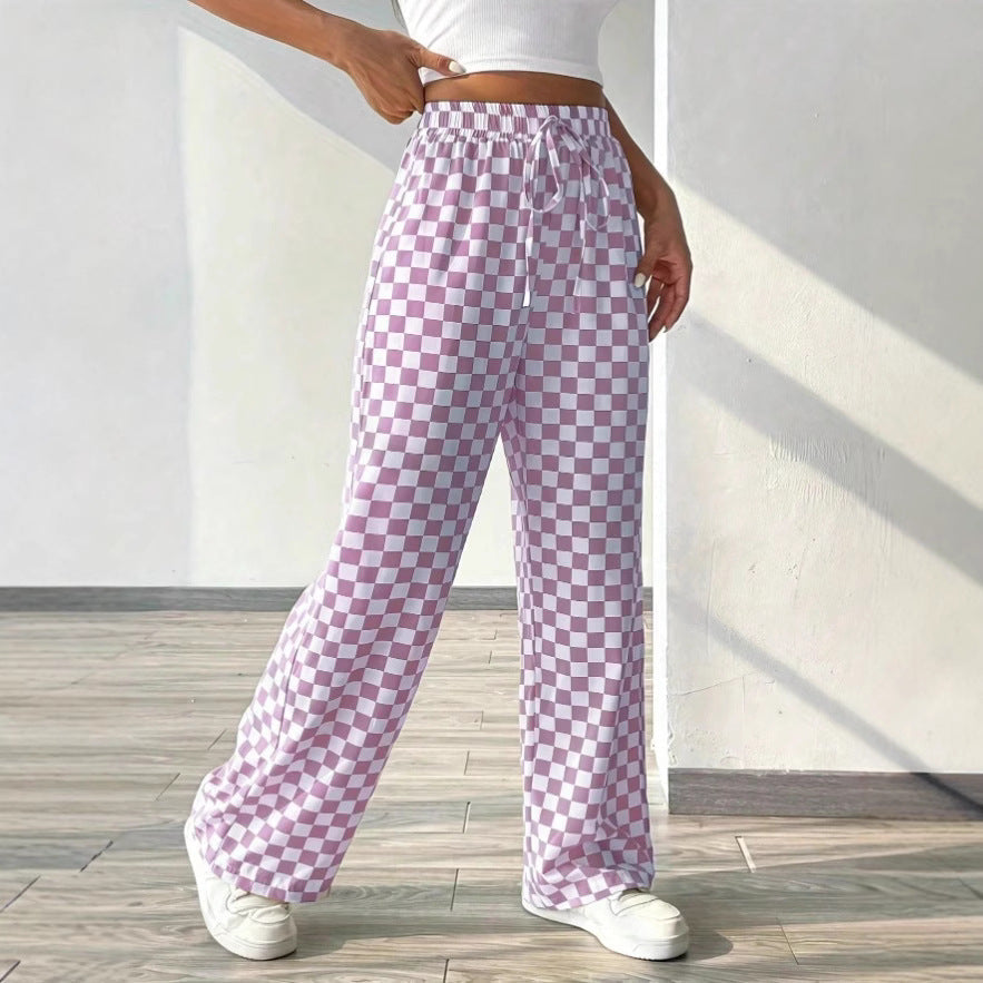 Pantaloni cu Talie Elastică și Șnur, Croi Relaxat