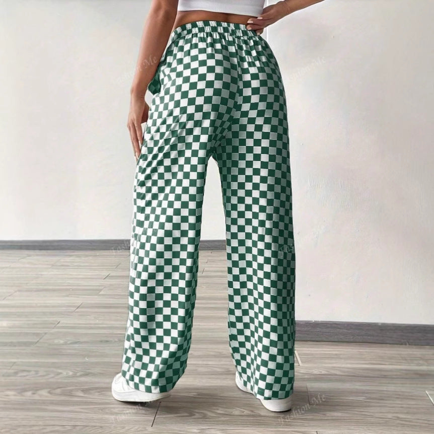 Pantaloni cu Talie Elastică și Șnur, Croi Relaxat