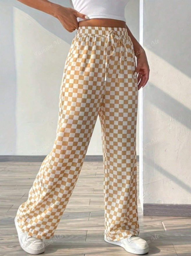 Pantaloni cu Talie Elastică și Șnur, Croi Relaxat