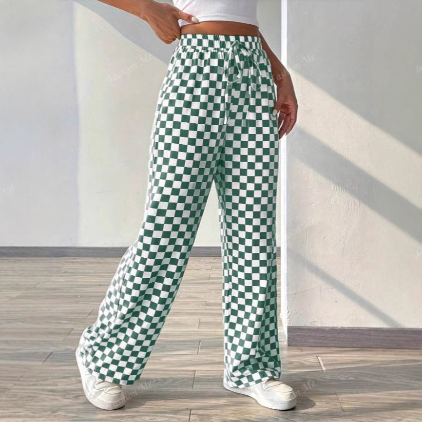 Pantaloni cu Talie Elastică și Șnur, Croi Relaxat