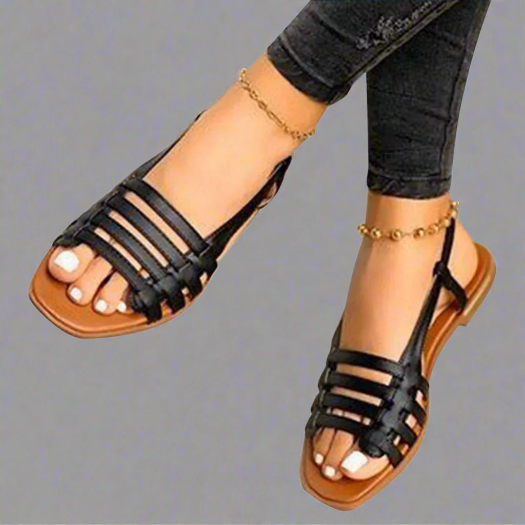 Adele | Sandale gladiator din materiale premium, făcute manual