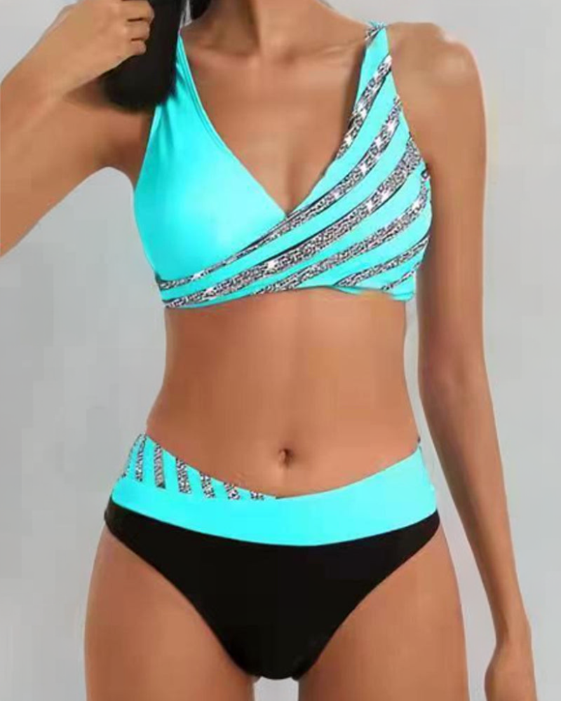Mona - Bikini Imprimat în Nuante Cald